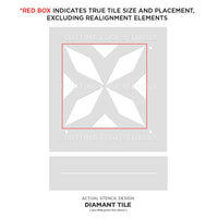 realignment stencil for painting tile