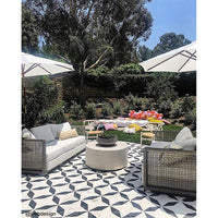 tile stencil cement patio